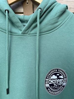 Chopped Strength Through Vulnerability Slate Green Unisex Pullover Hooded Sweatshirt