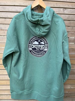 Chopped Strength Through Vulnerability Slate Green Unisex Pullover Hooded Sweatshirt