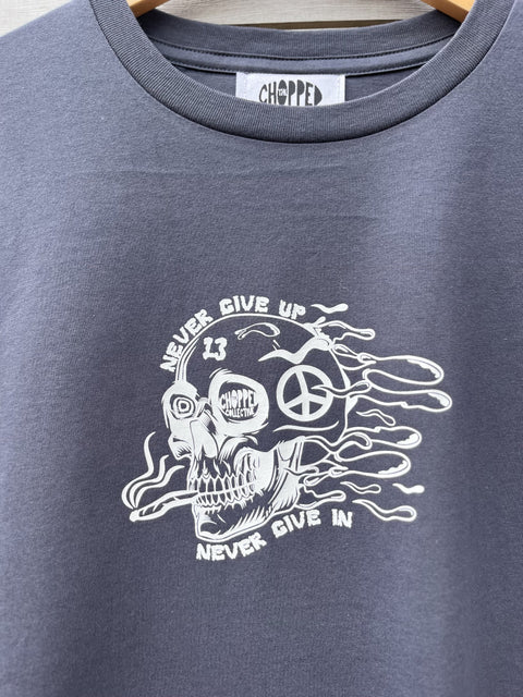 Never Give Up Ink Grey T-Shirt