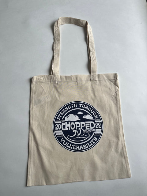 Chopped Strength Through Vulnerability Natural Tote Bag with Long Handles