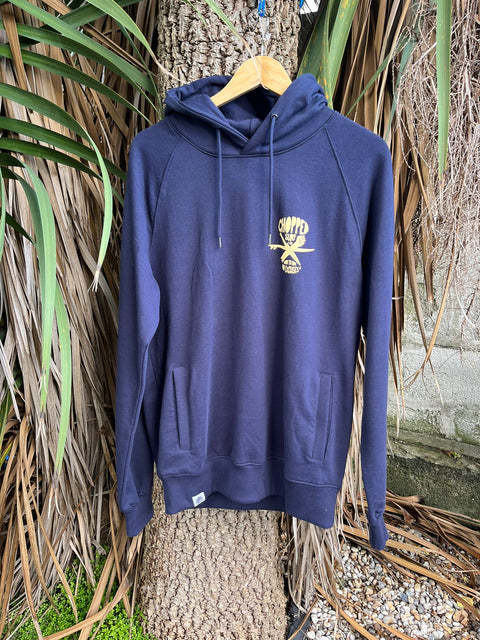 The ABB Deep Navy Unisex Raglan Pullover Hoody with Side Pockets