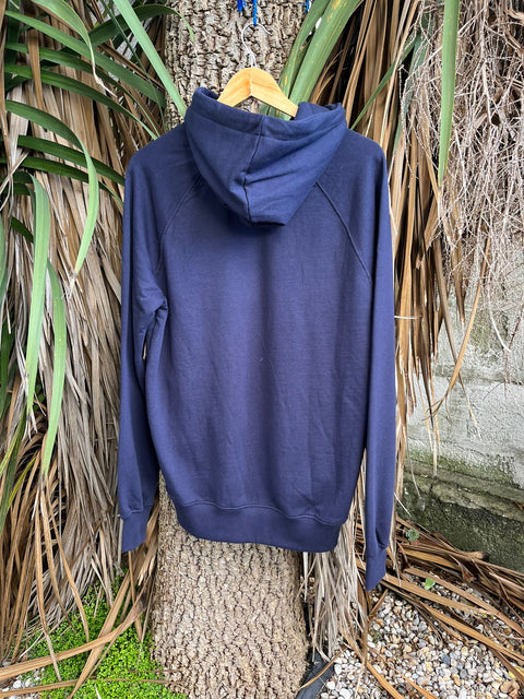 The ABB Deep Navy Unisex Raglan Pullover Hoody with Side Pockets