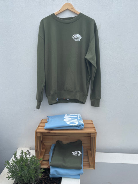 Team Rider Army Green Classic Cut Sweatshirt