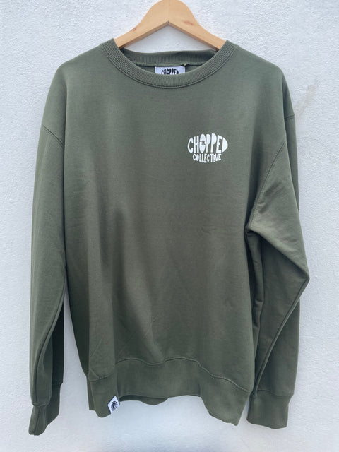 Team Rider Army Green Classic Cut Sweatshirt