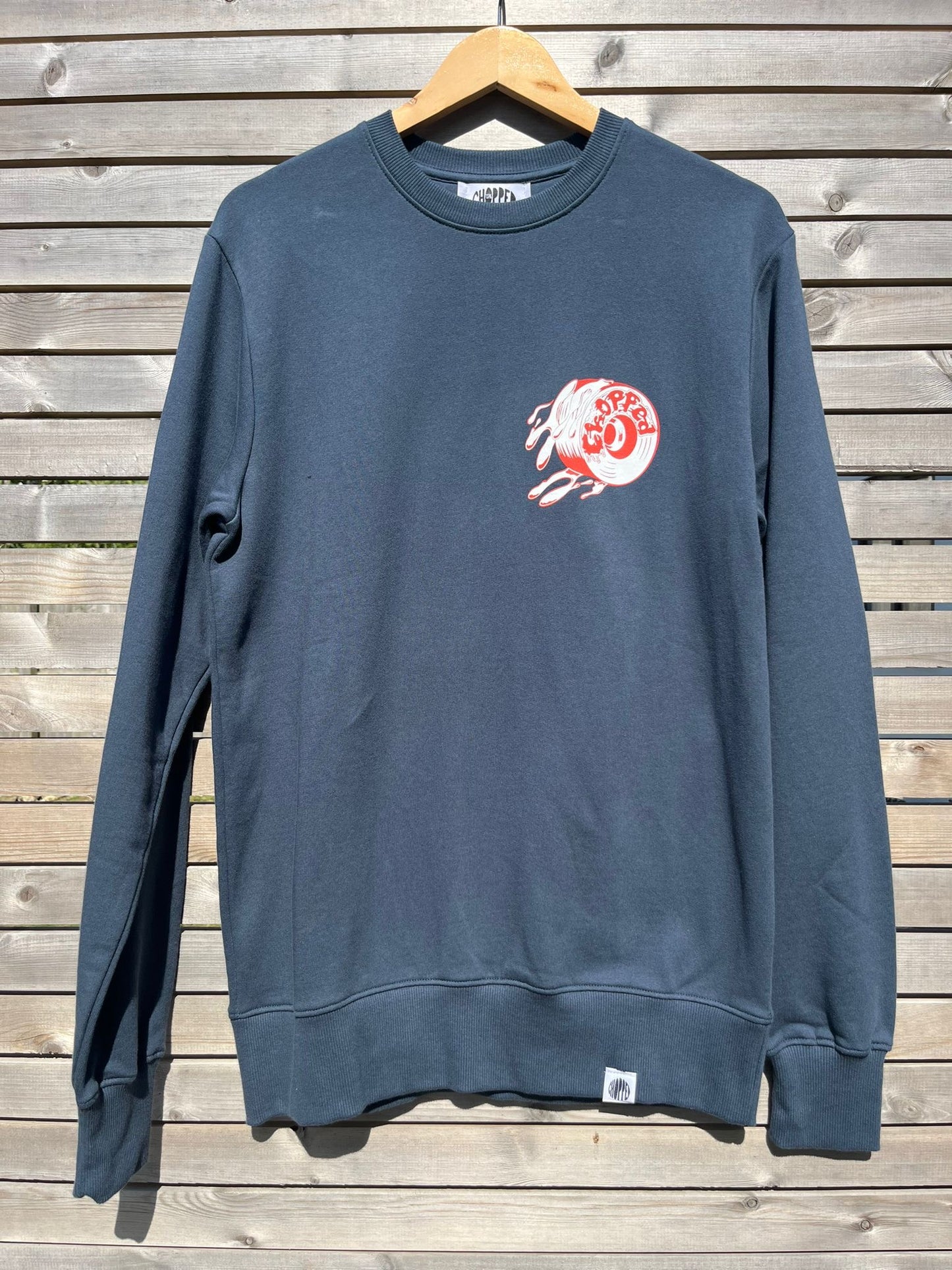 Insane In The 'Thane Stone Denim Blue Slim Fit Organic Sweatshirt