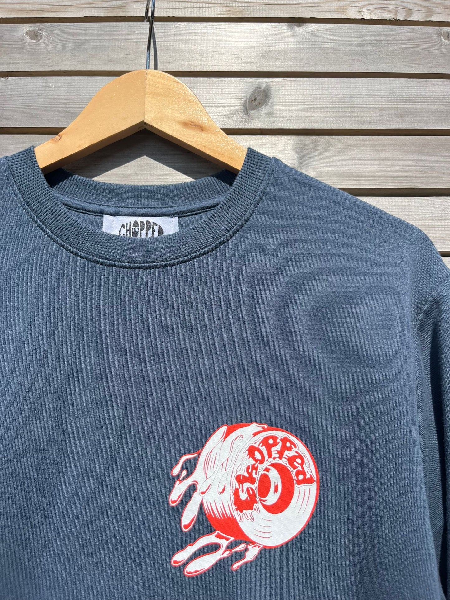 Insane In The 'Thane Stone Denim Blue Slim Fit Organic Sweatshirt