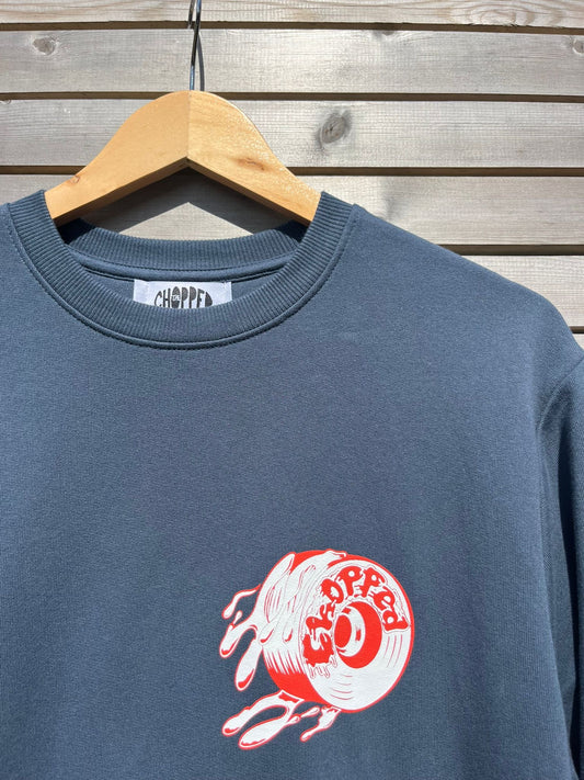 Insane In The 'Thane Stone Denim Blue Slim Fit Organic Sweatshirt