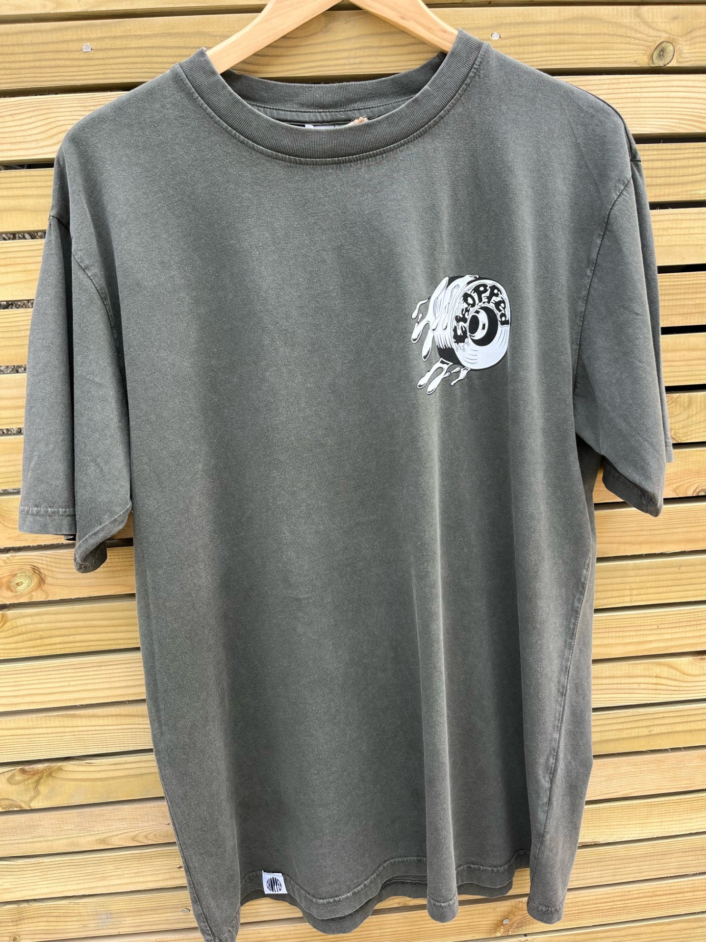 Insane In The 'Thane Stone Washed Grey Unisex Oversized Heavy Jersey T-Shirt
