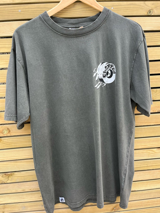 Insane In The 'Thane Stone Washed Grey Unisex Oversized Heavy Jersey T-Shirt